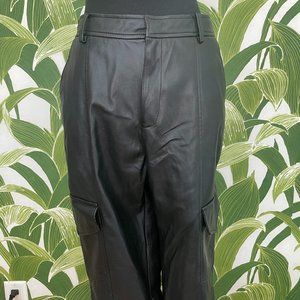 Zara Cargo "Leather" Trousers